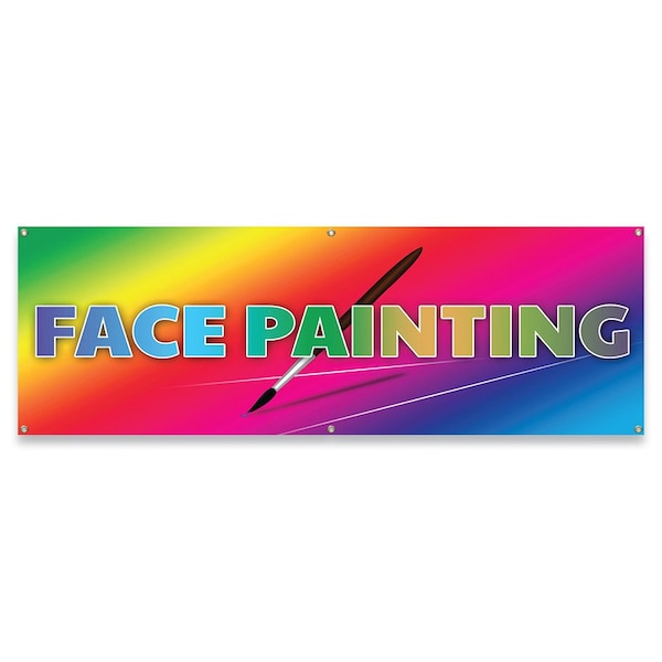 Face Painting Banner Concession Stand Food Truck Single Sided